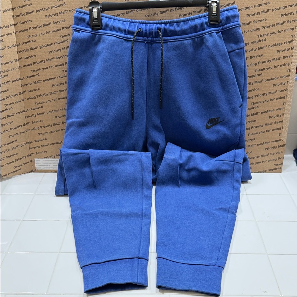Nike Tech Fleece Wash Royal Blue Sweat Pants Used